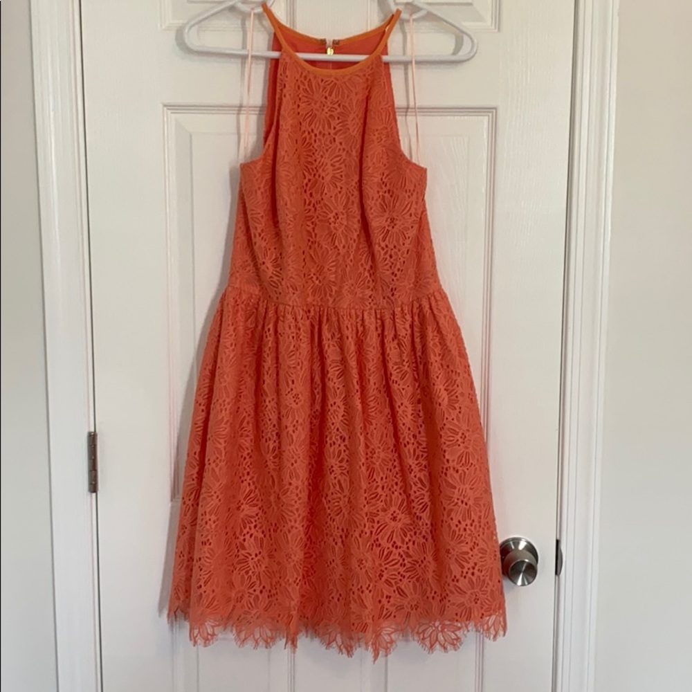 Trina Turk lace fit and flair dress